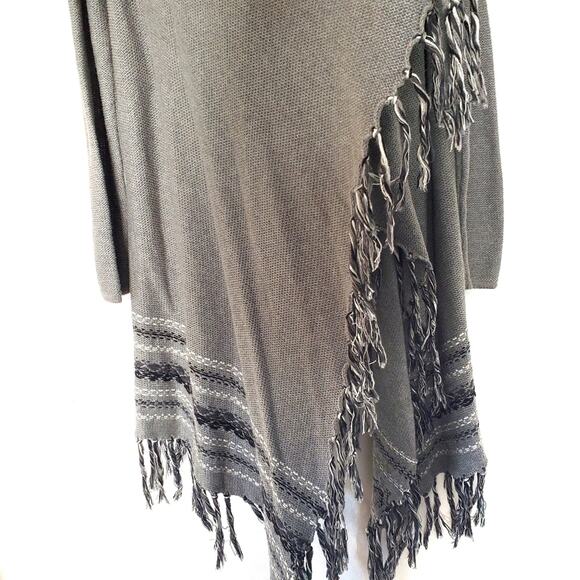 CAbi | Fringe Open Front Long Prairie Cardigan - Picture 4 of 8